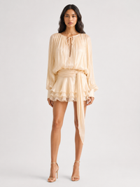 Women's Sweet Lotus Leaf Dress