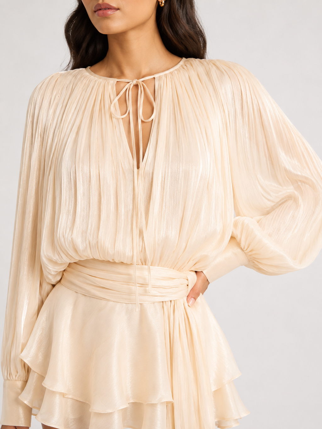 Women's Sweet Lotus Leaf Dress