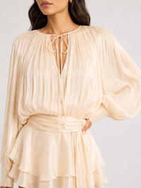 Women's Sweet Lotus Leaf Dress