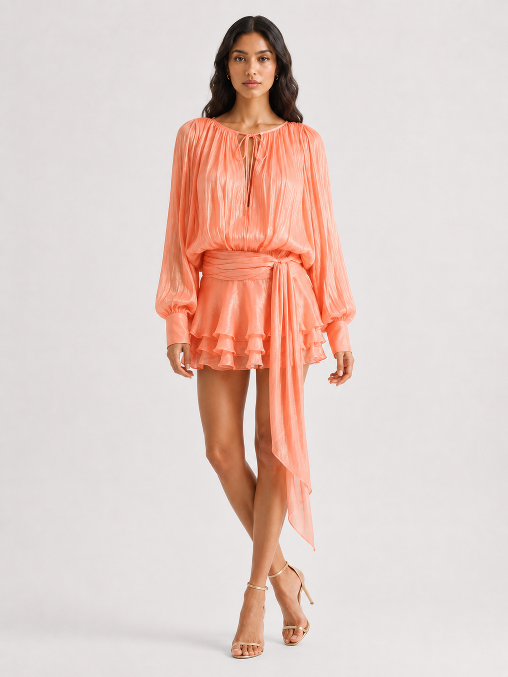 Women's Sweet Lotus Leaf Dress