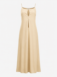 Women's Satin Suspender Skirt Backless Long Dress