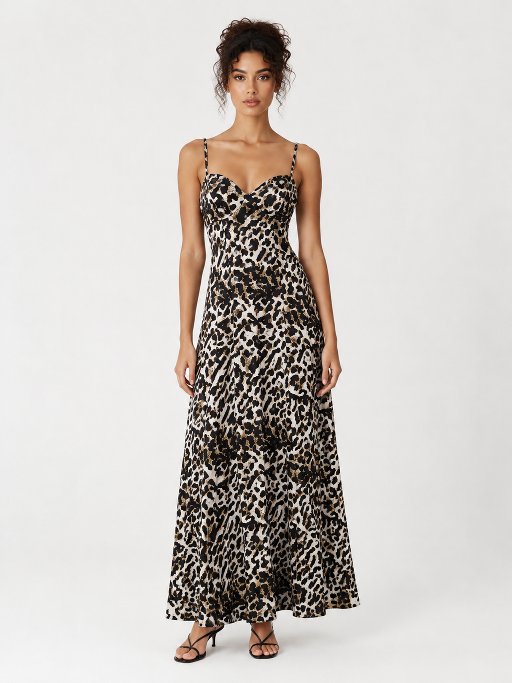 Elegant Stylish Sexy Leopard Print Suspender Dress