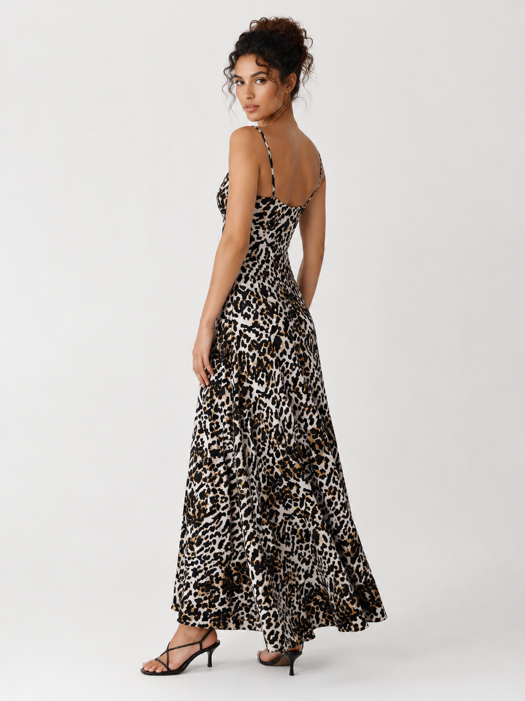 Elegant Stylish Sexy Leopard Print Suspender Dress