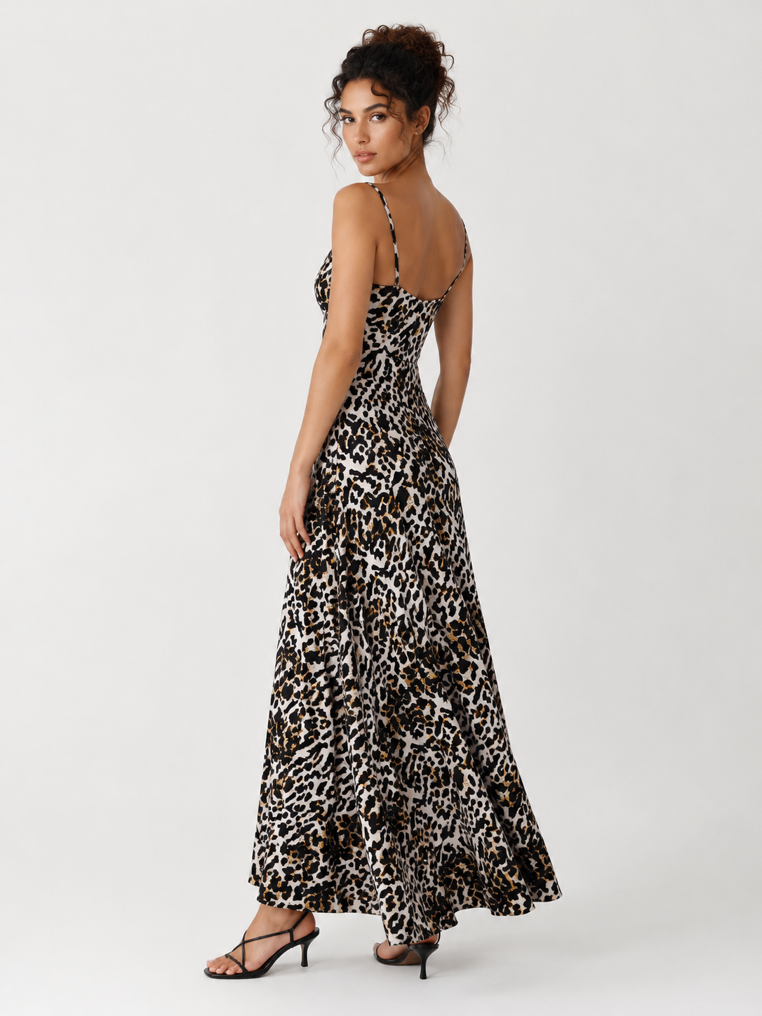 Elegant Stylish Sexy Leopard Print Suspender Dress
