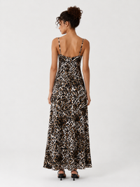Elegant Stylish Sexy Leopard Print Suspender Dress