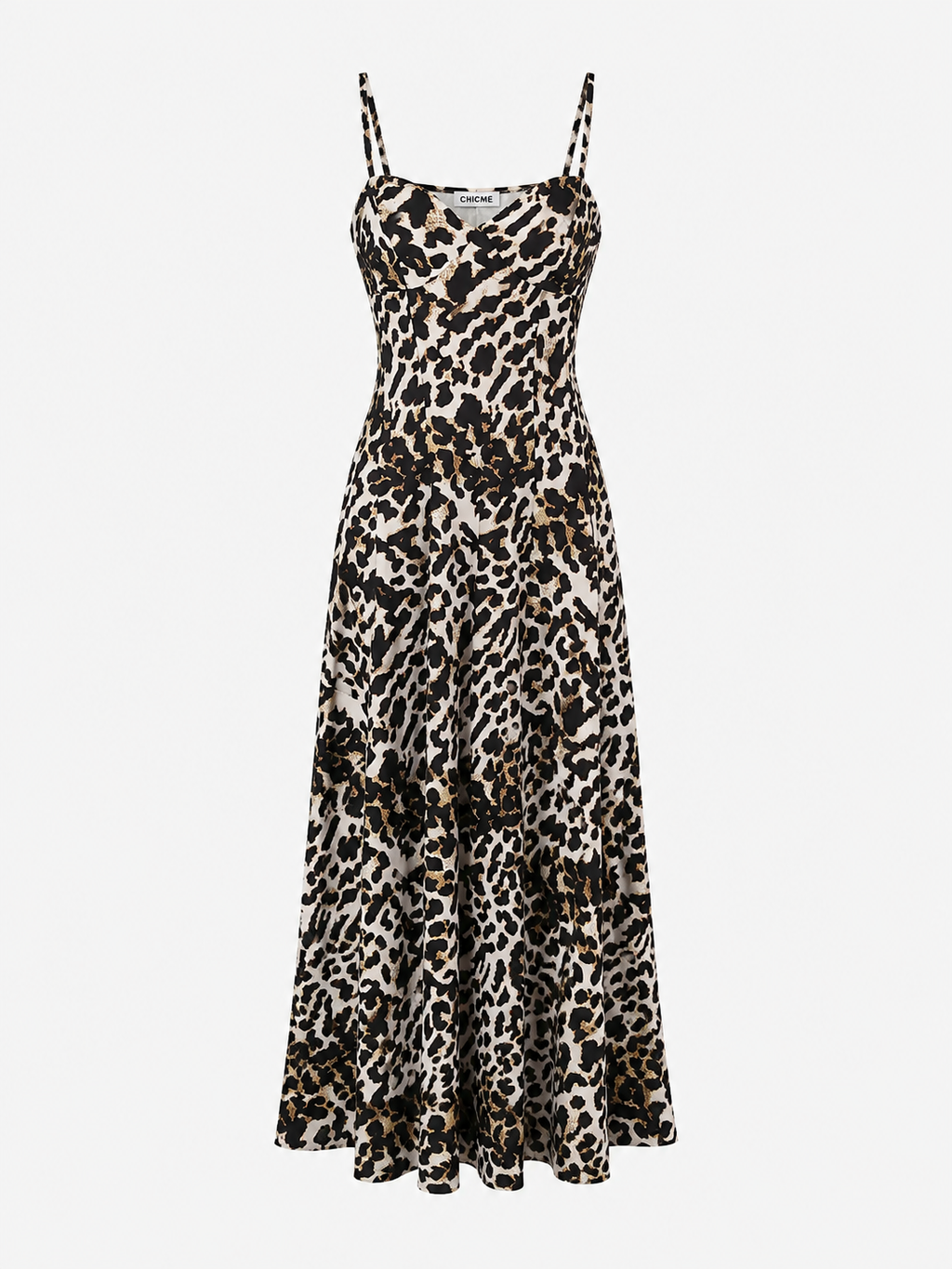 Elegant Stylish Sexy Leopard Print Suspender Dress