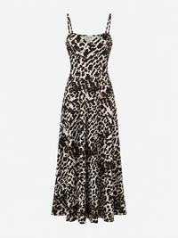 Elegant Stylish Sexy Leopard Print Suspender Dress