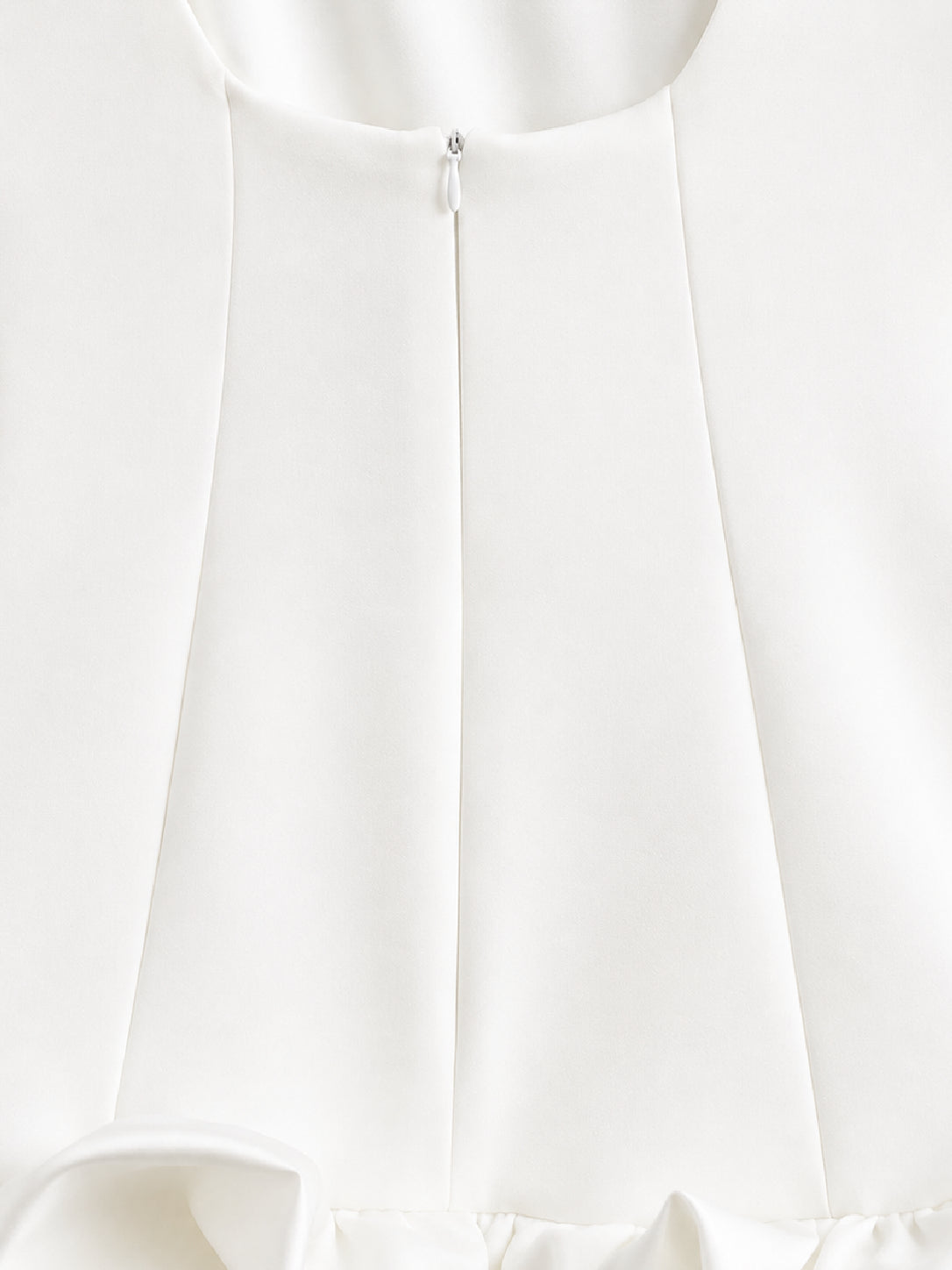 Women's Fashion White Short Frill Dress
