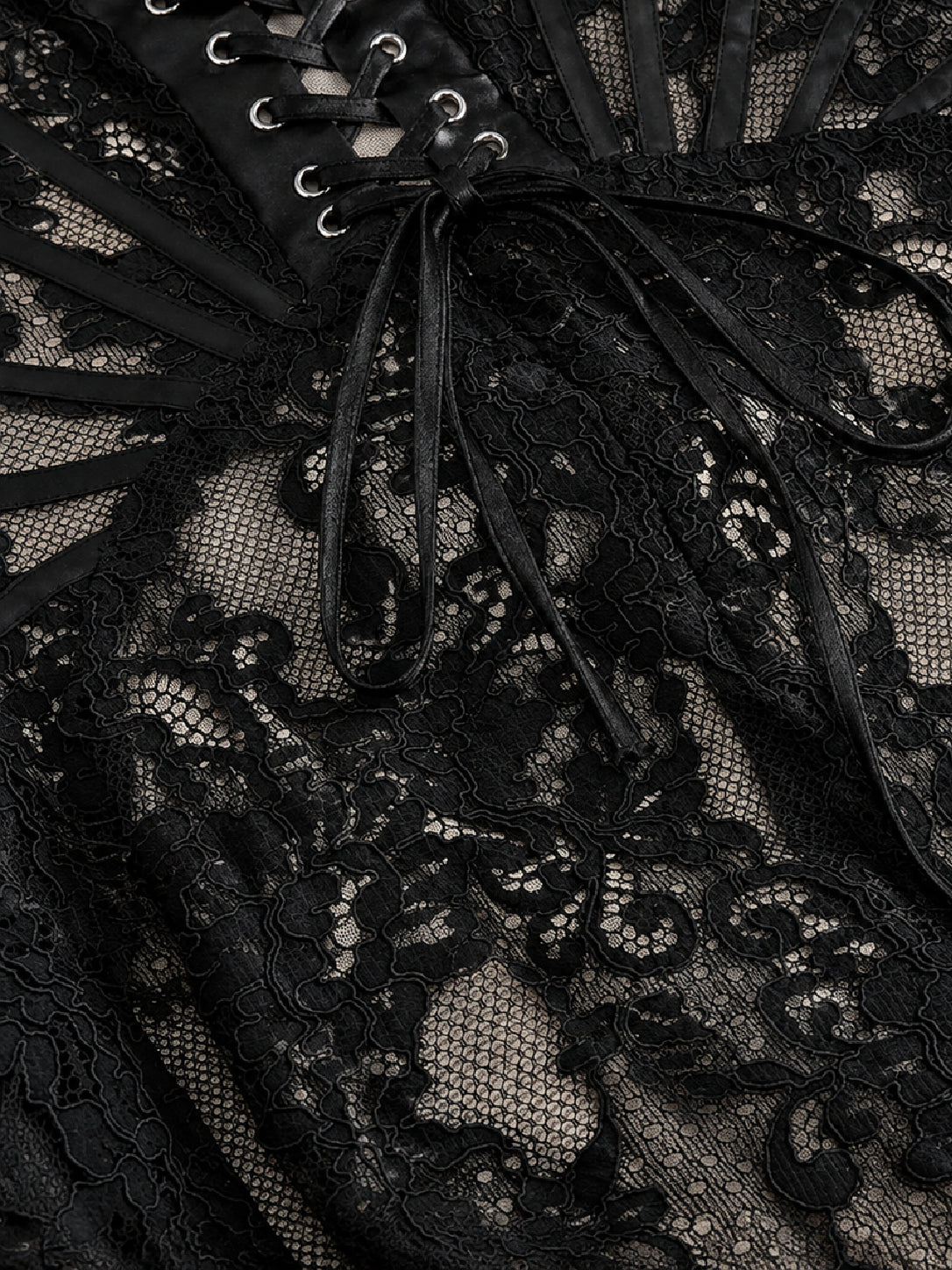 Women's Sexy Lace See-through Stitching Waist Tube Top Dress
