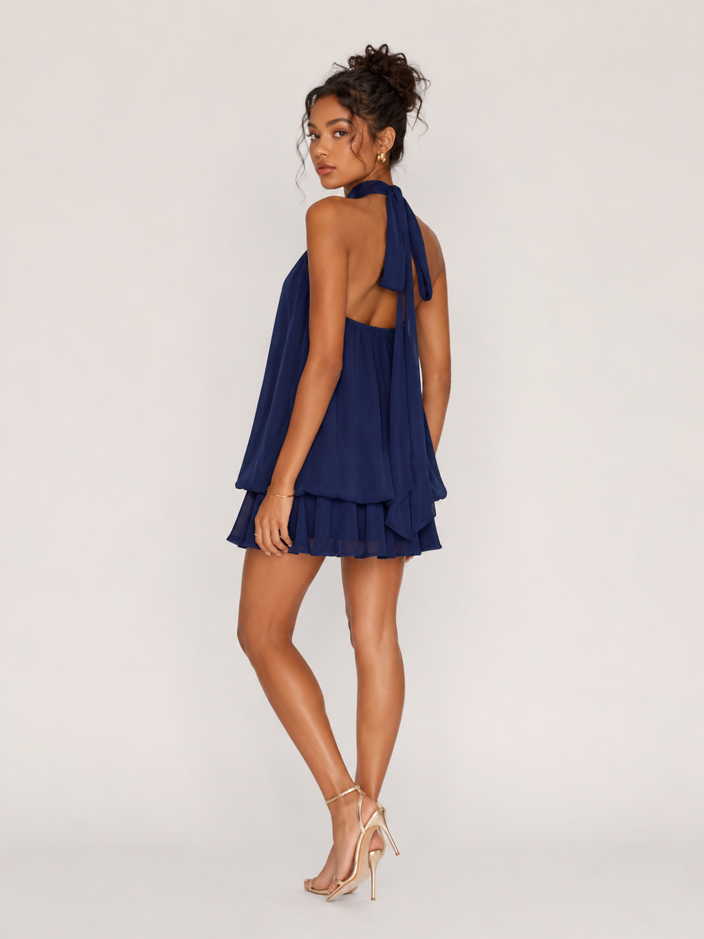 New-design Asymmetric Halter-neck Spicy-girl Dress For Women