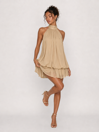 New-design Asymmetric Halter-neck Spicy-girl Dress For Women