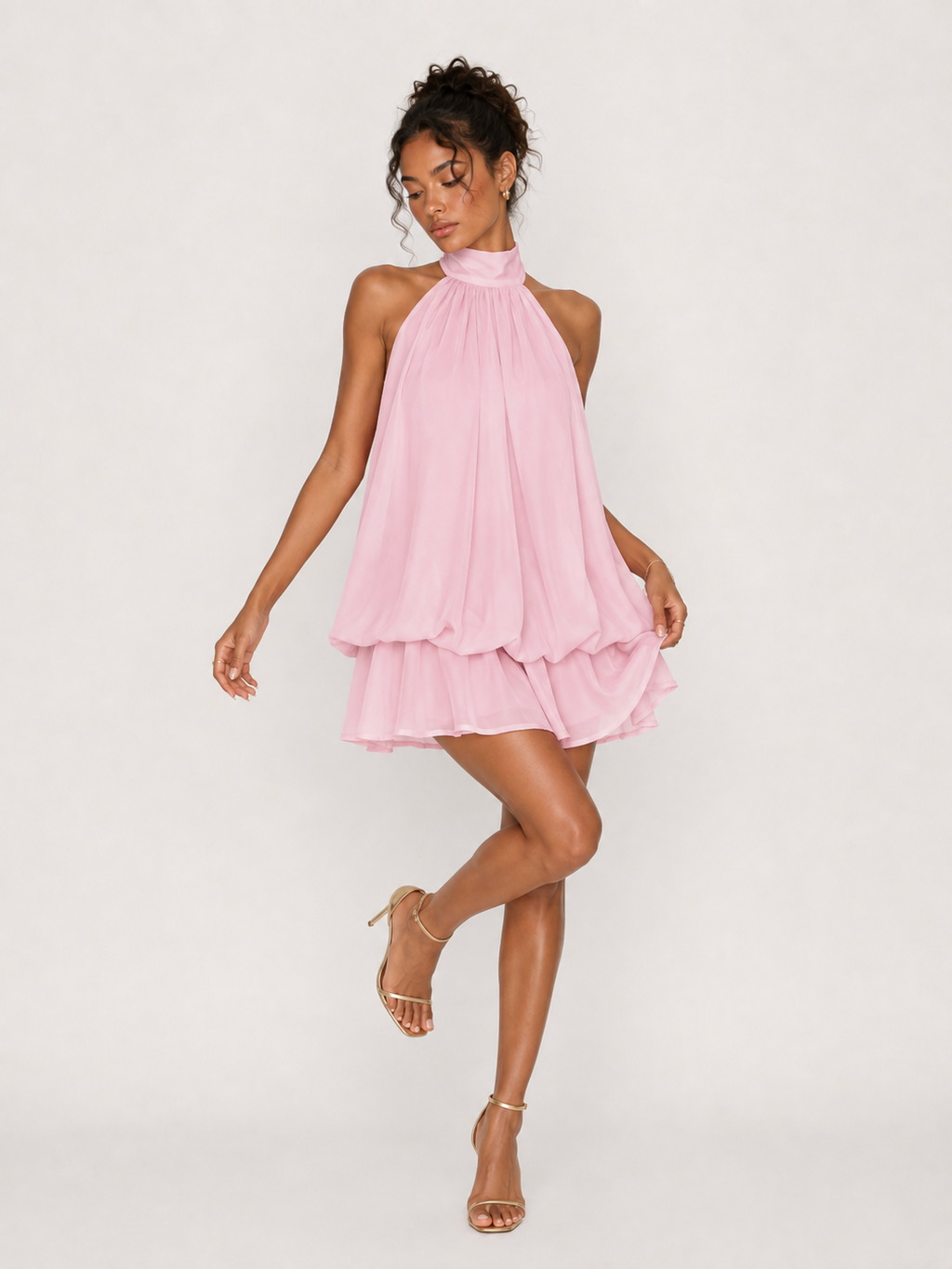 New-design Asymmetric Halter-neck Spicy-girl Dress For Women