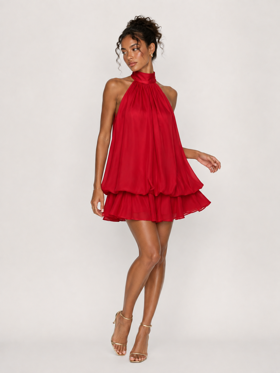 New-design Asymmetric Halter-neck Spicy-girl Dress For Women