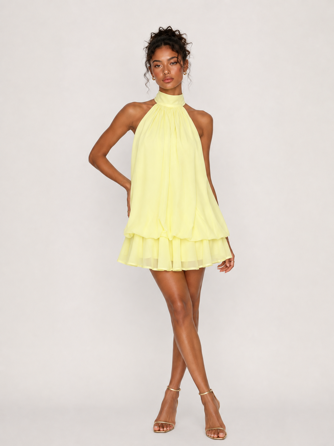 New-design Asymmetric Halter-neck Spicy-girl Dress For Women