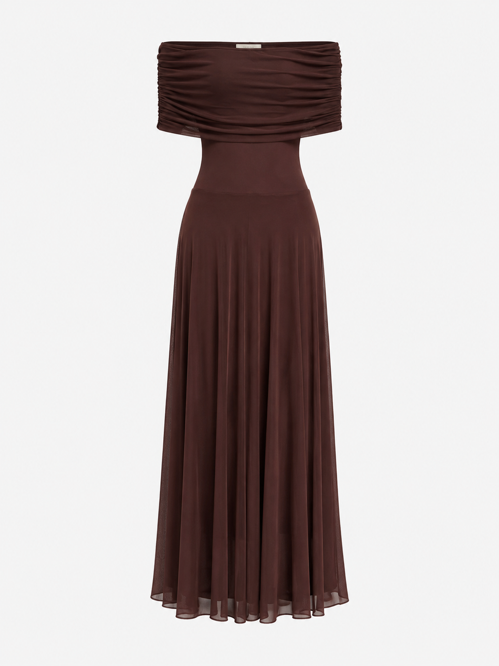 Women's Off-shoulder Sheer Maxi Dress