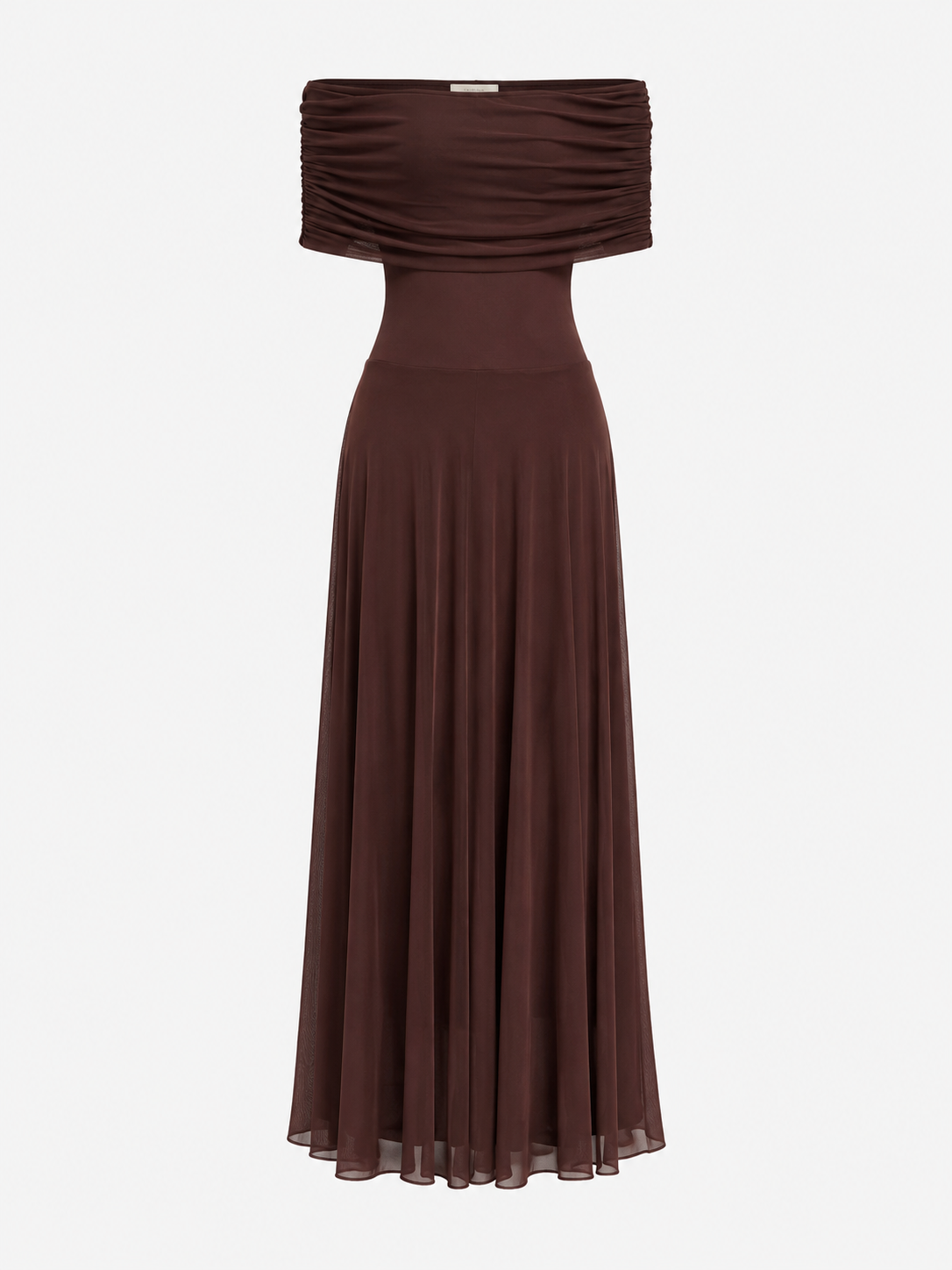 Women's Off-shoulder Sheer Maxi Dress