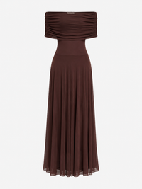 Women's Off-shoulder Sheer Maxi Dress