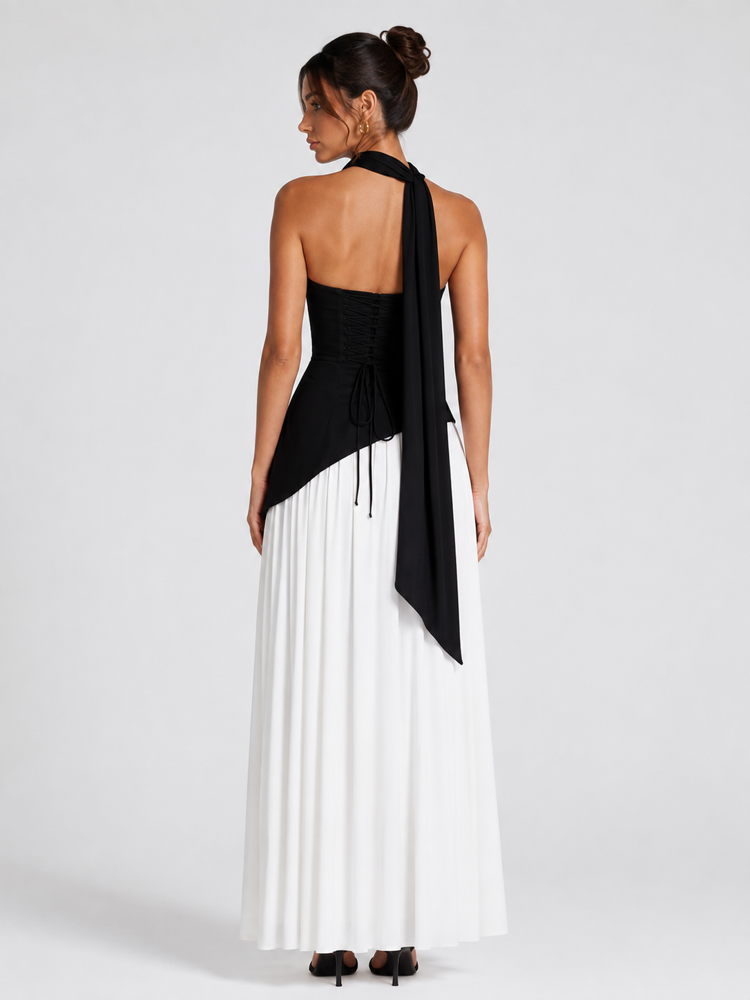 Irregular Tube Top Tied Dress Women