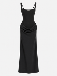 Women's Strapless Sleeveless Sheath Maxi Dress
