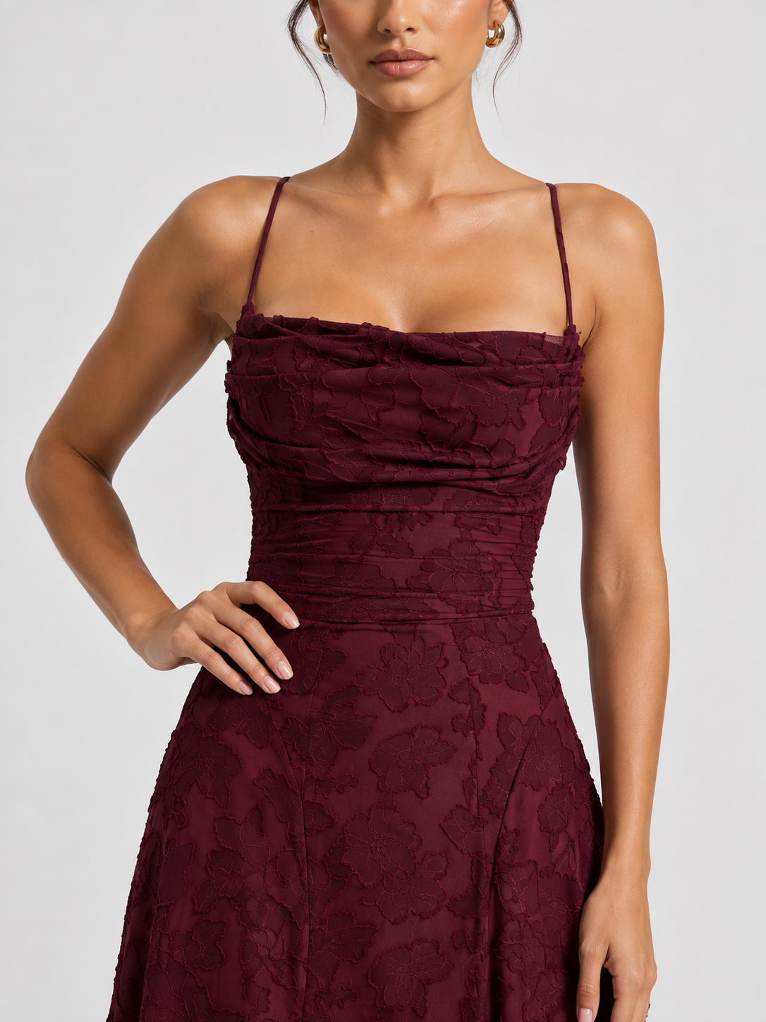 Slim-fit Sling Backless Lace Up Design Dress