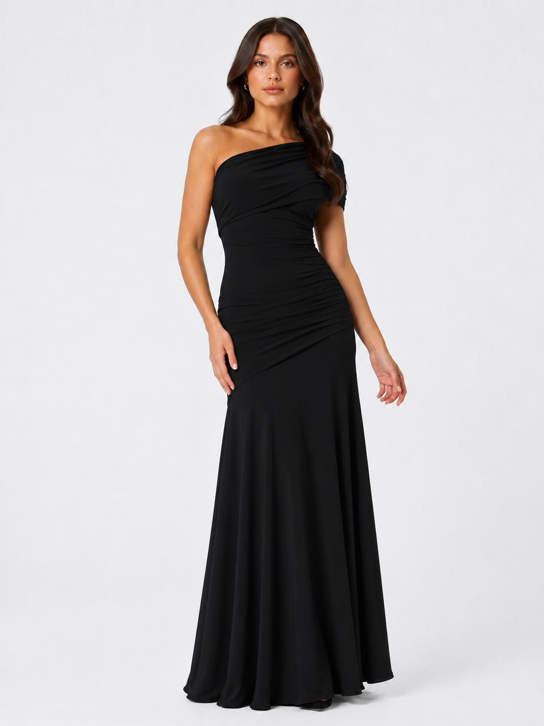 Womens Solid-Color Off-the-Shoulder Halter Backless Dress