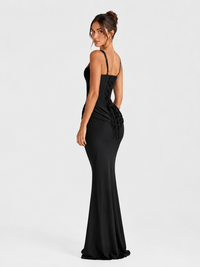 Women's Strapless Sleeveless Sheath Maxi Dress