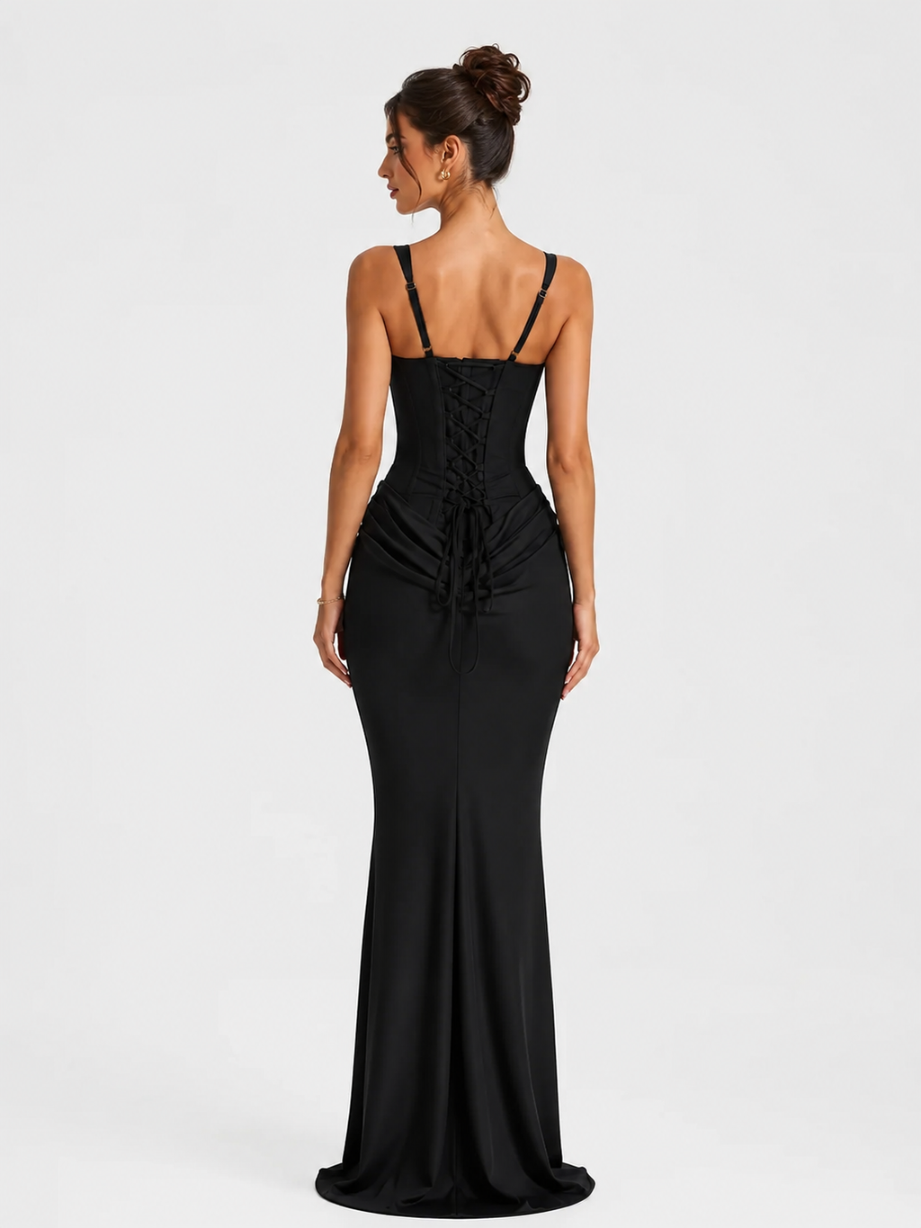 Women's Strapless Sleeveless Sheath Maxi Dress