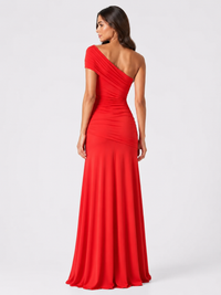 Womens Solid-Color Off-the-Shoulder Halter Backless Dress