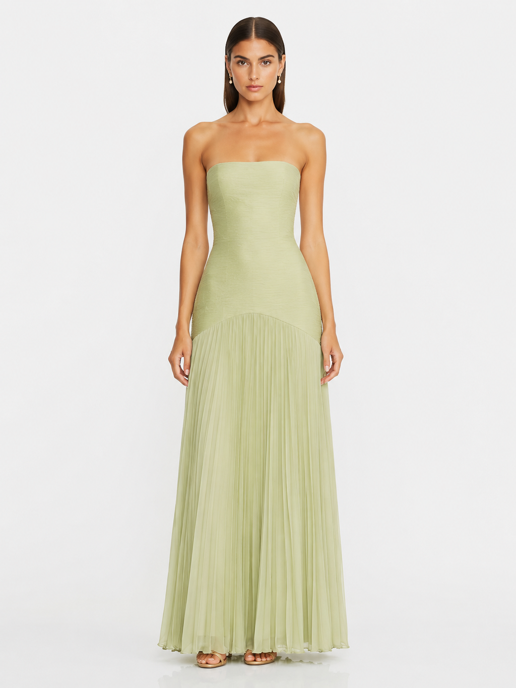 Casual Rib Fabric Tube Top Dress