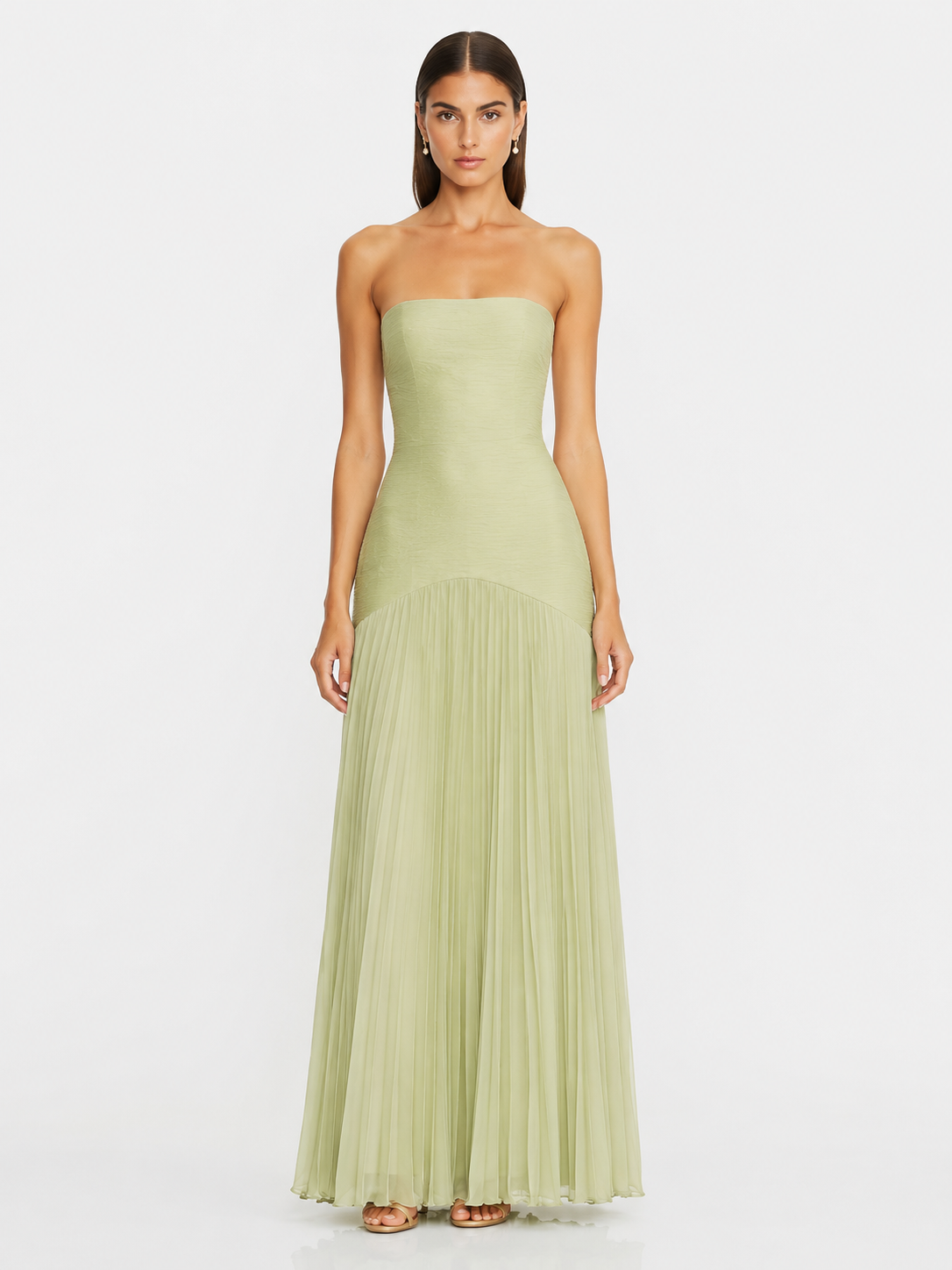 Casual Rib Fabric Tube Top Dress