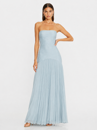 Casual Rib Fabric Tube Top Dress