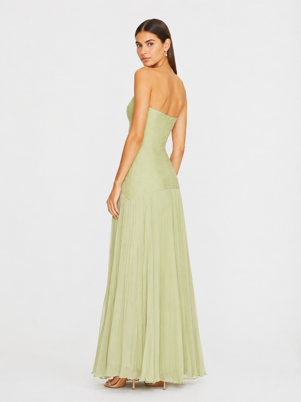 Casual Rib Fabric Tube Top Dress