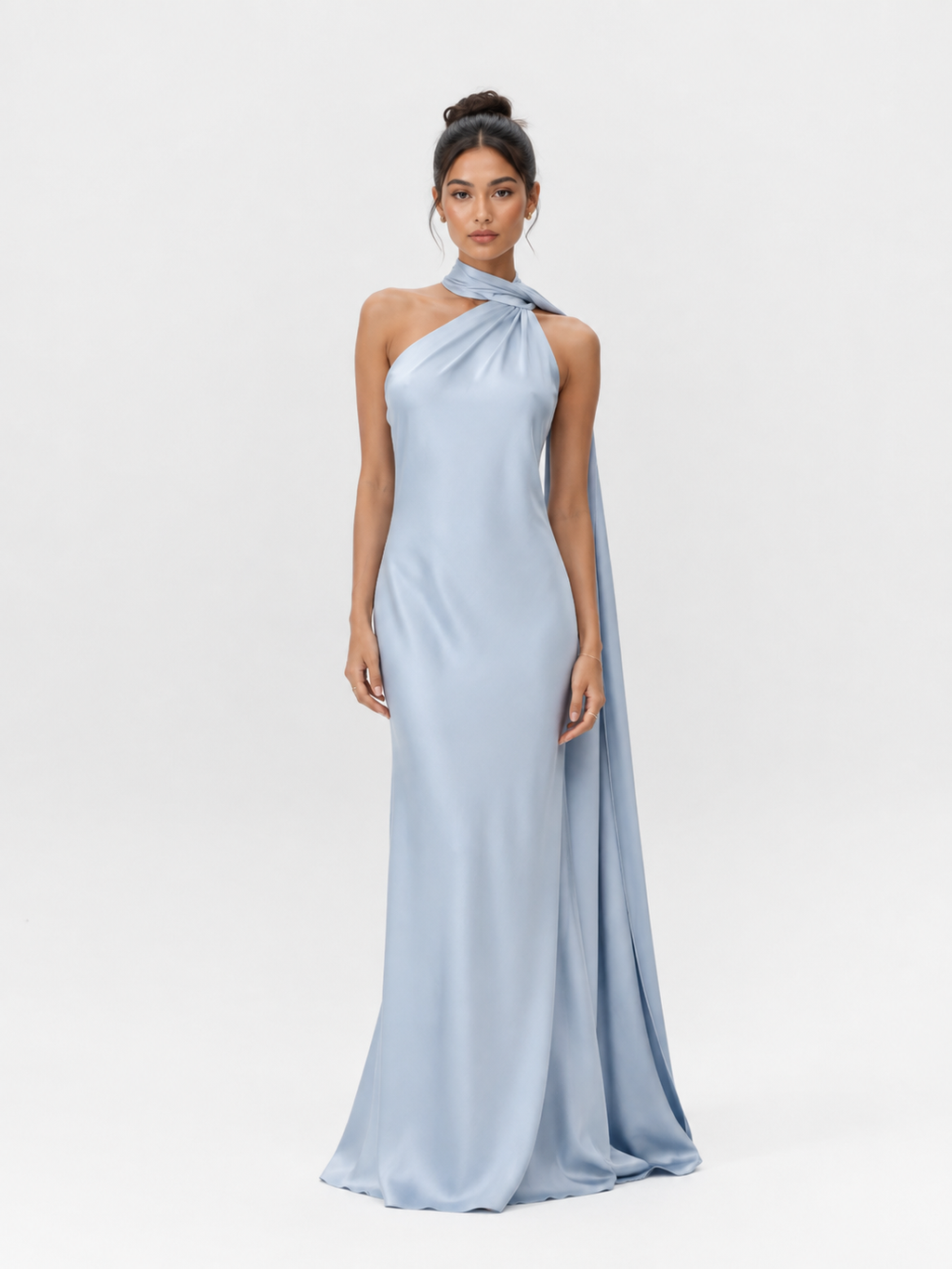 Elegant Satin Ribbon Sling Party Sleeveless Dress