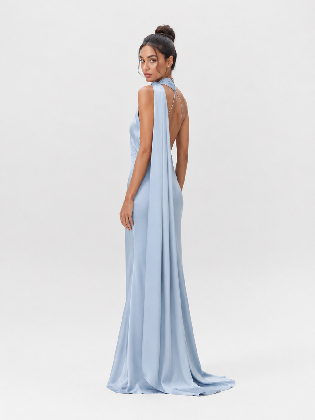 Elegant Satin Ribbon Sling Party Sleeveless Dress