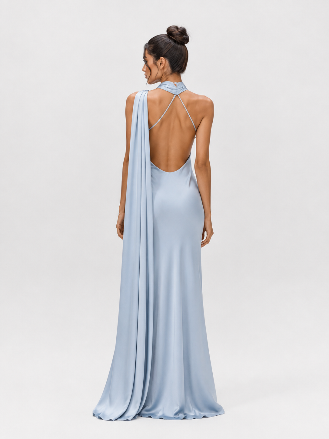 Elegant Satin Ribbon Sling Party Sleeveless Dress