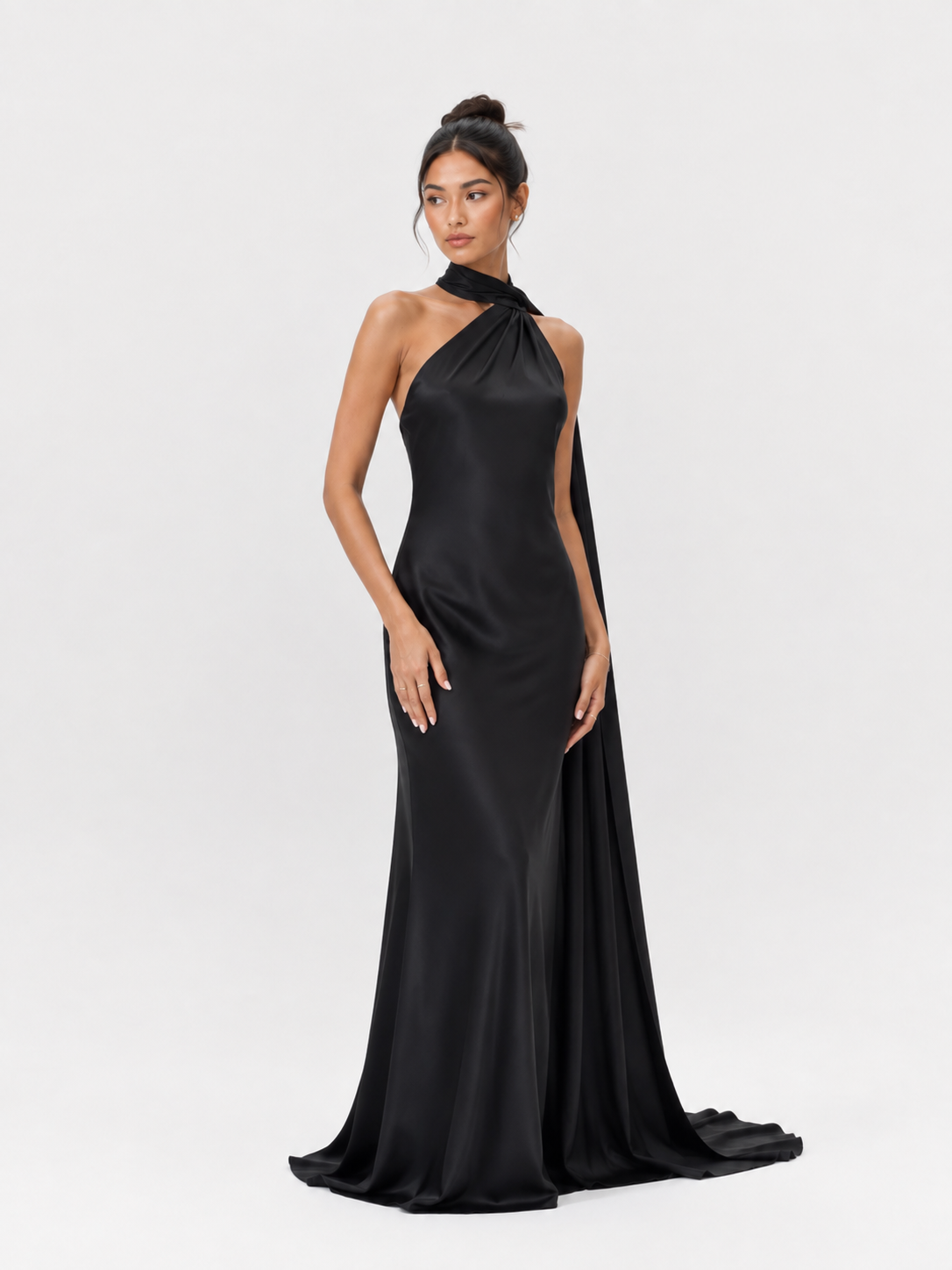 Elegant Satin Ribbon Sling Party Sleeveless Dress