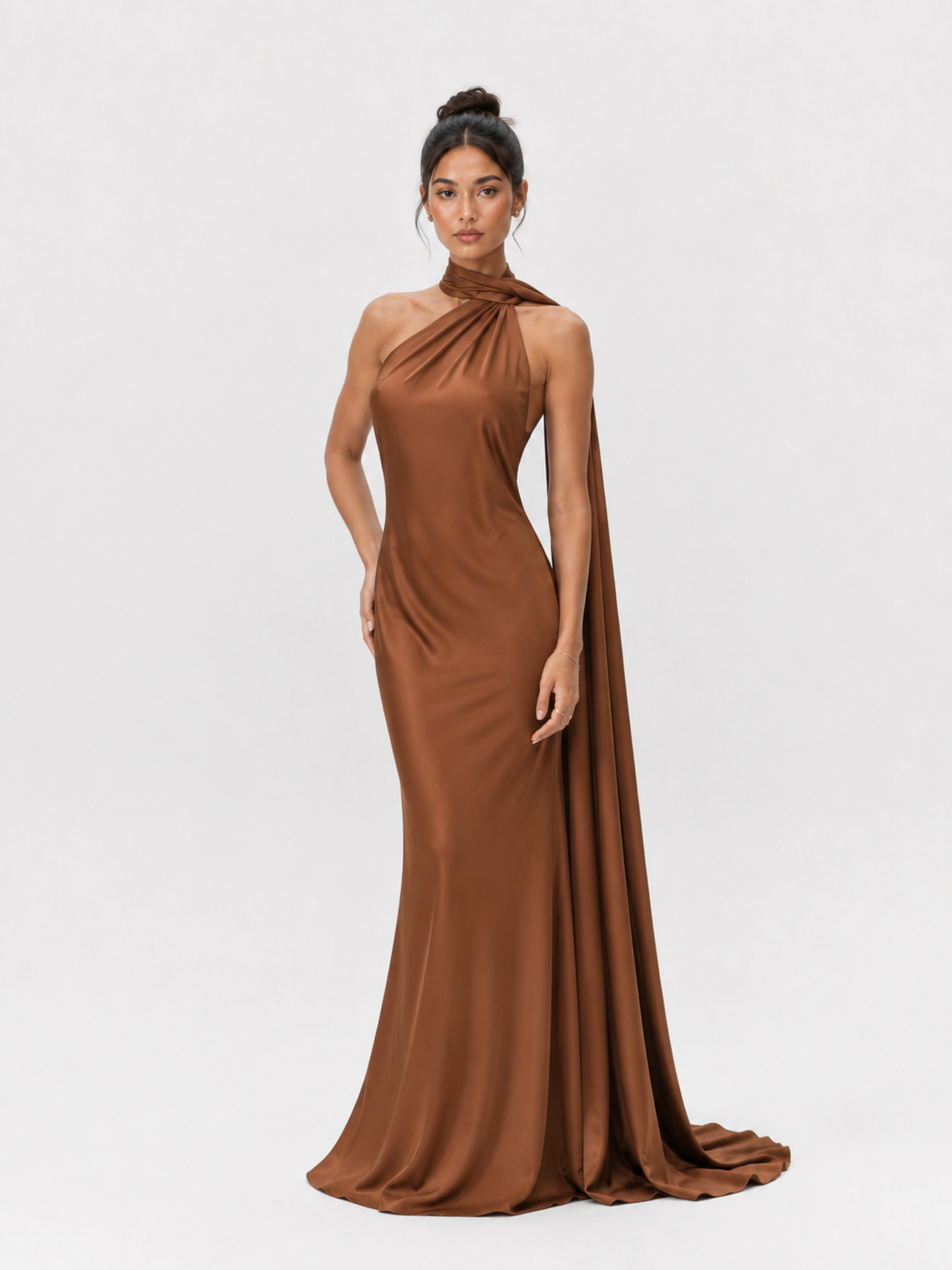 Elegant Satin Ribbon Sling Party Sleeveless Dress