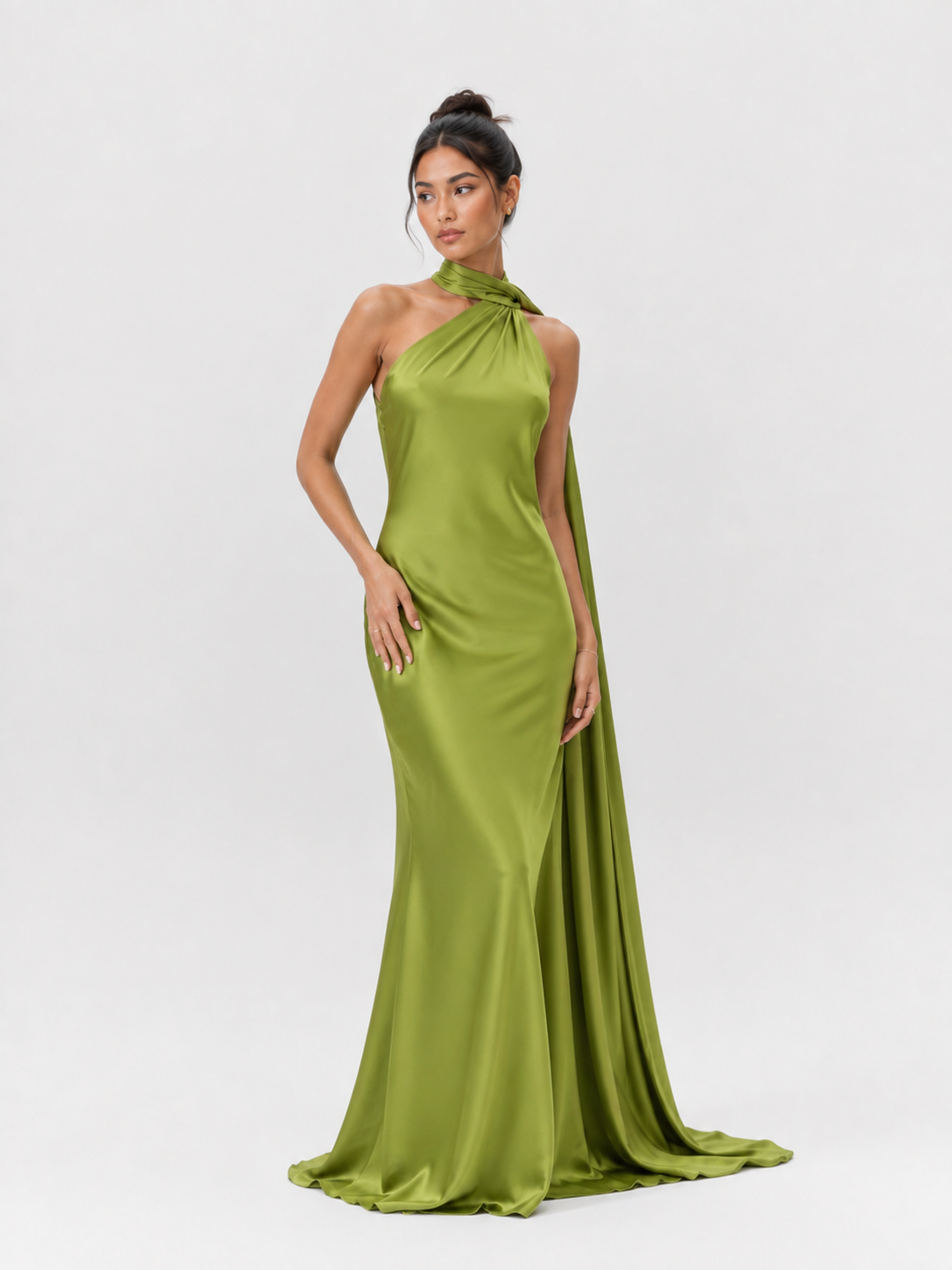 Elegant Satin Ribbon Sling Party Sleeveless Dress
