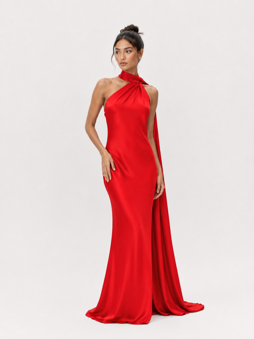 Elegant Satin Ribbon Sling Party Sleeveless Dress