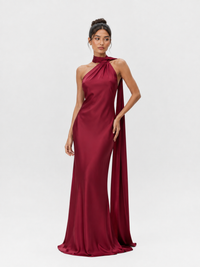 Elegant Satin Ribbon Sling Party Sleeveless Dress