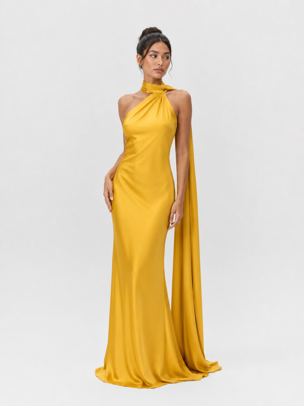 Elegant Satin Ribbon Sling Party Sleeveless Dress