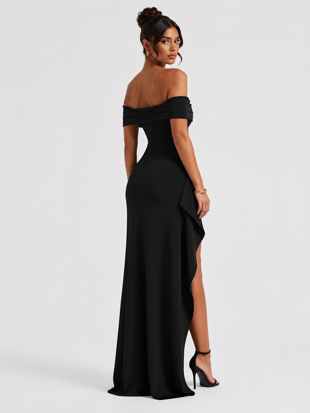 Women's Fashion Temperament Solid Color Slim Sleeveless Split Dresses