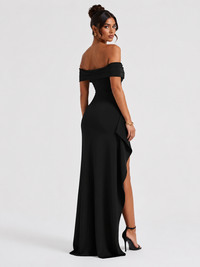 Women's Fashion Temperament Solid Color Slim Sleeveless Split Dresses