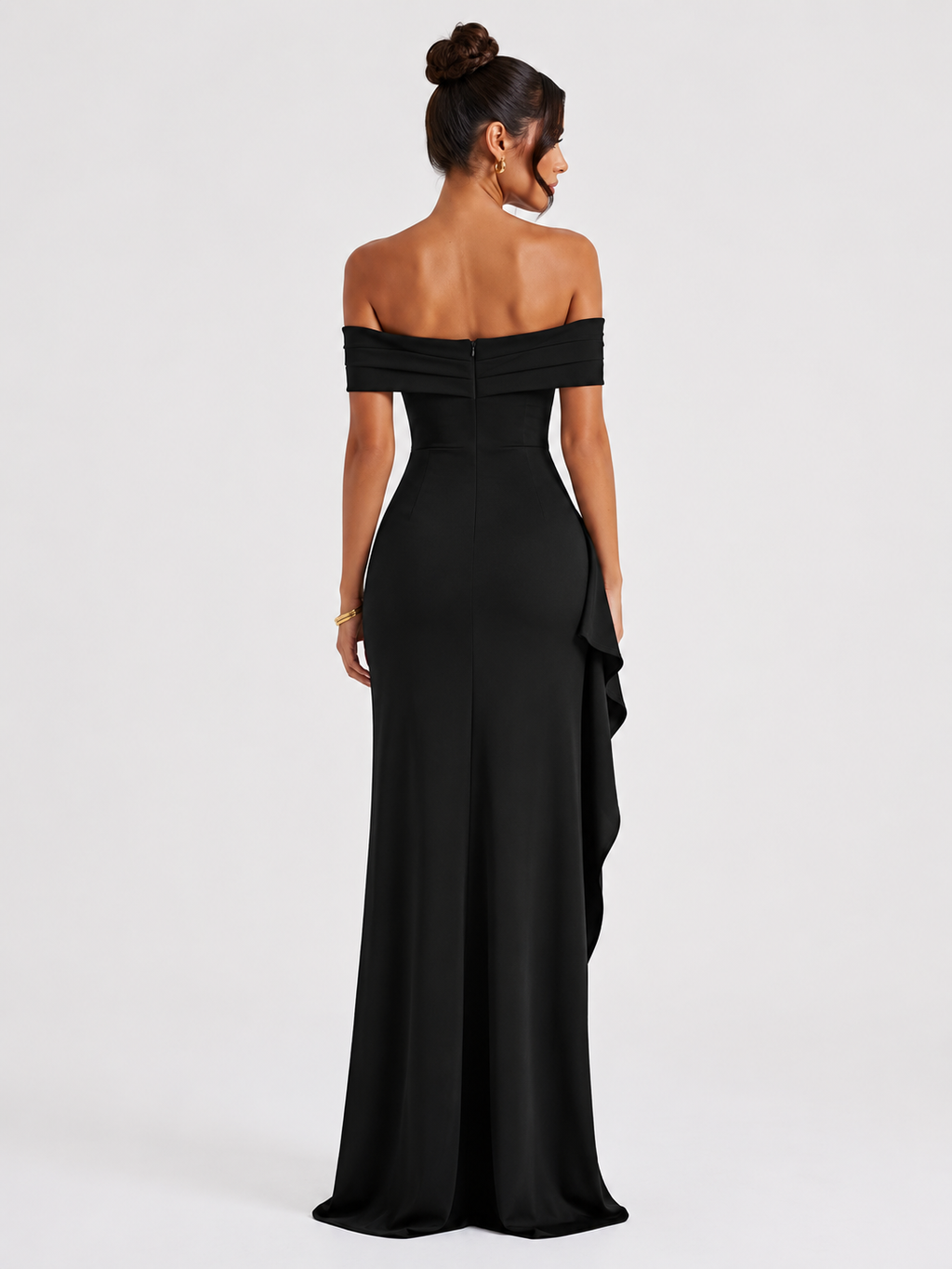 Women's Fashion Temperament Solid Color Slim Sleeveless Split Dresses