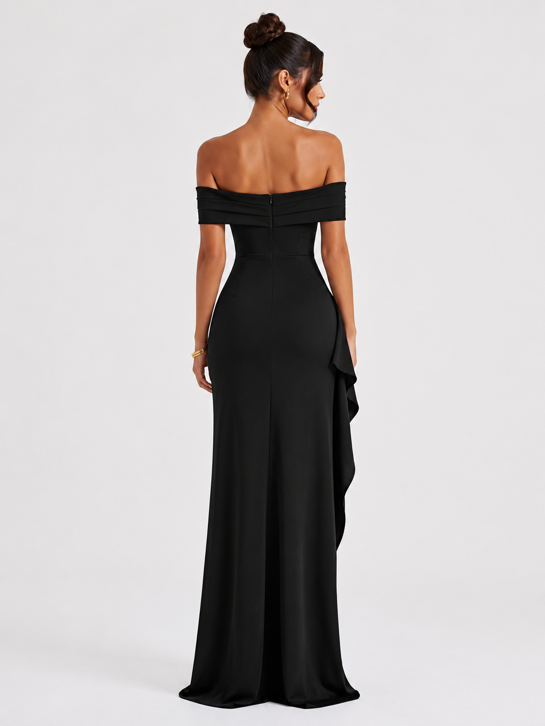 Women's Fashion Temperament Solid Color Slim Sleeveless Split Dresses