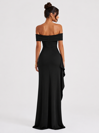 Women's Fashion Temperament Solid Color Slim Sleeveless Split Dresses