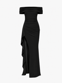 Women's Fashion Temperament Solid Color Slim Sleeveless Split Dresses