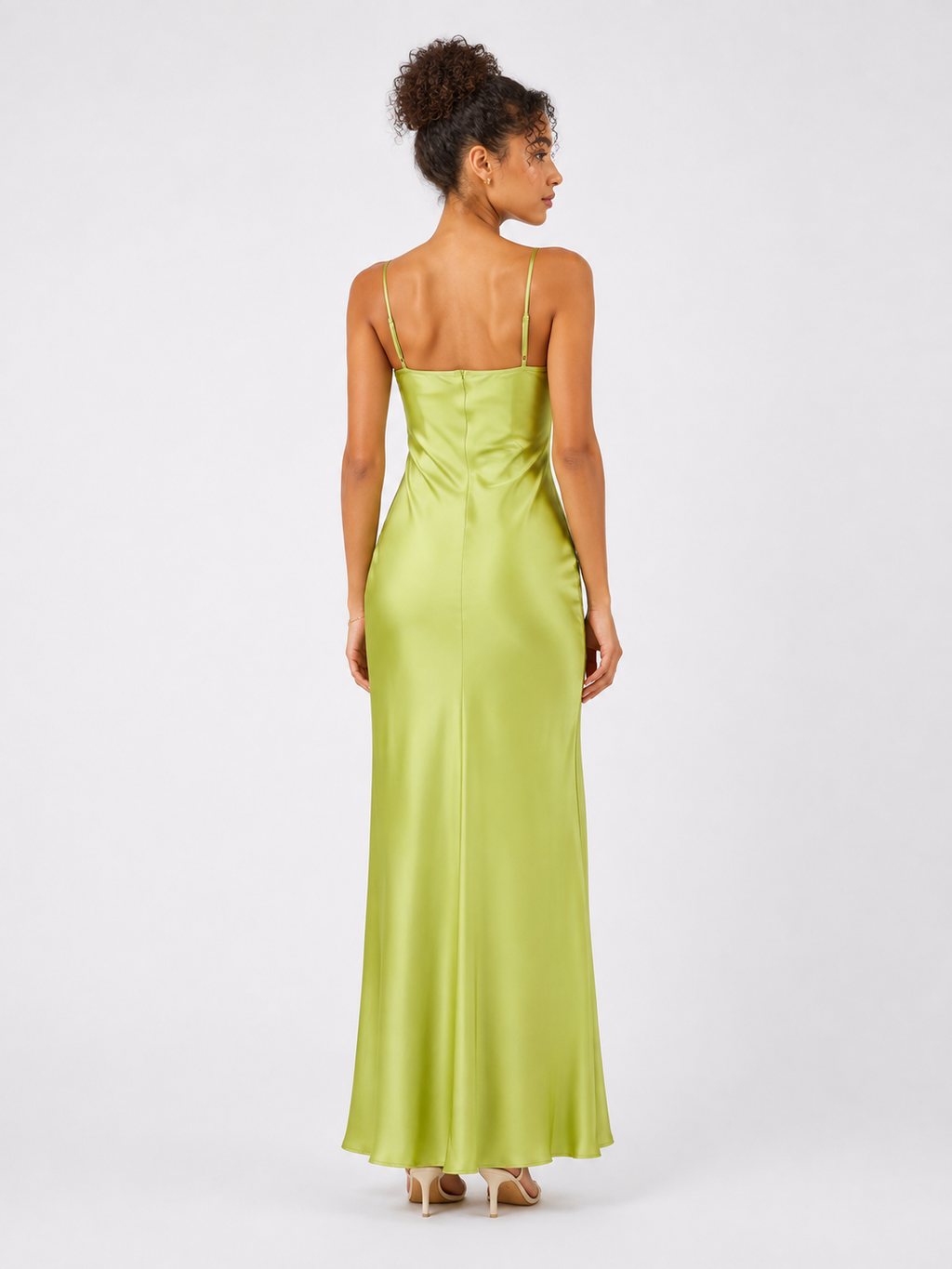 Women's Embroidered Lace Satin Dress Vintage