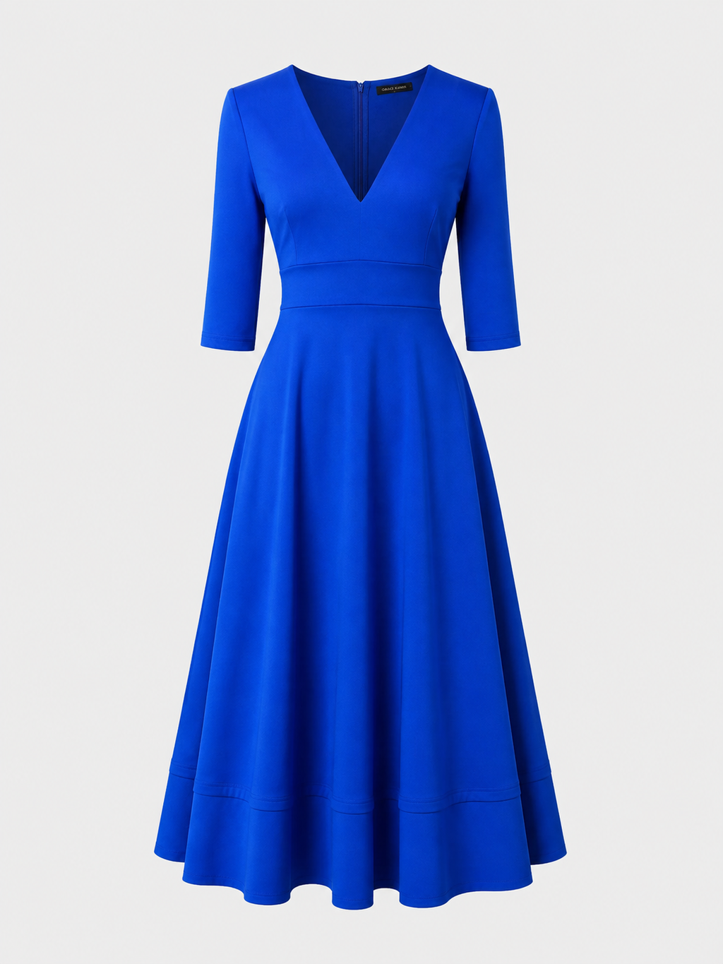Women's Clothing Evening Dress Sexy Deep V Mid-sleeve Large Swing Dress