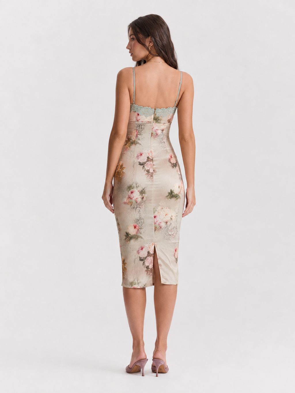 New Sexy Lace Sling Backless Sheath Dress